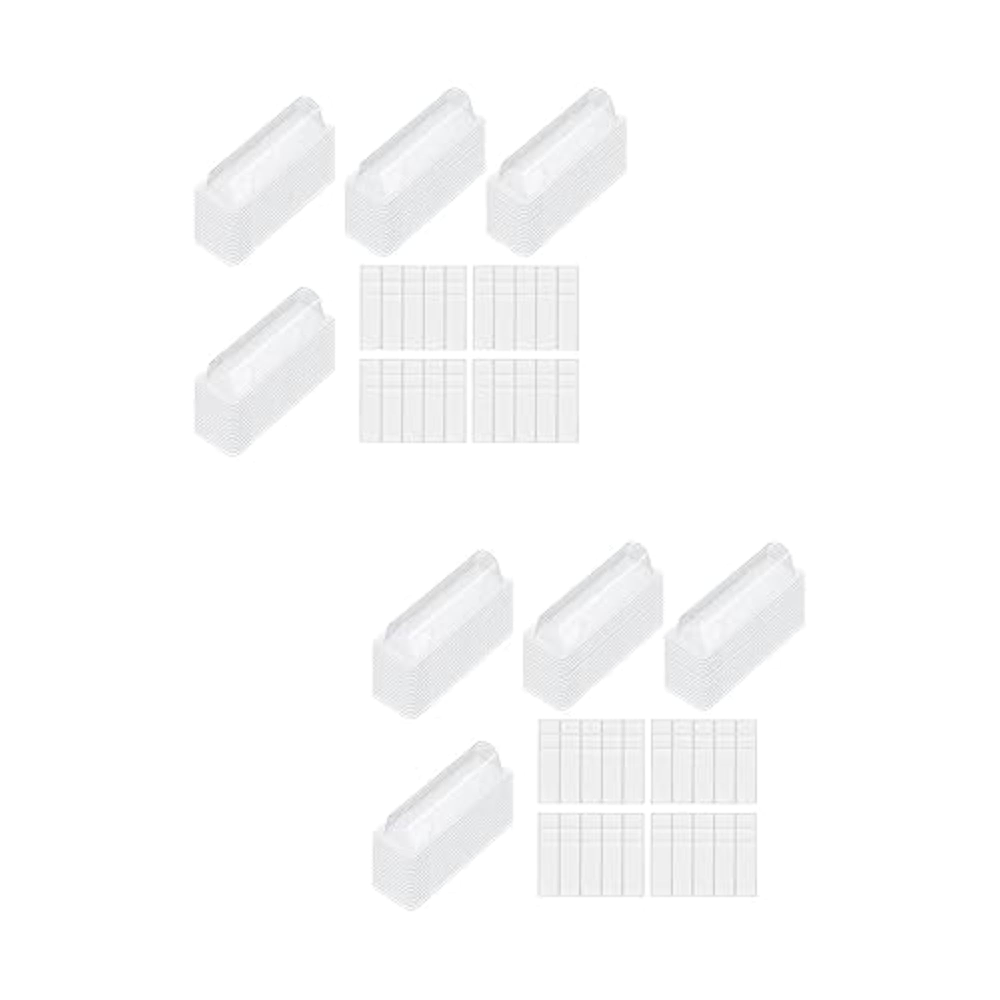 60pcs Holder Transparent Cards for Crafts, Makeup Storage Box